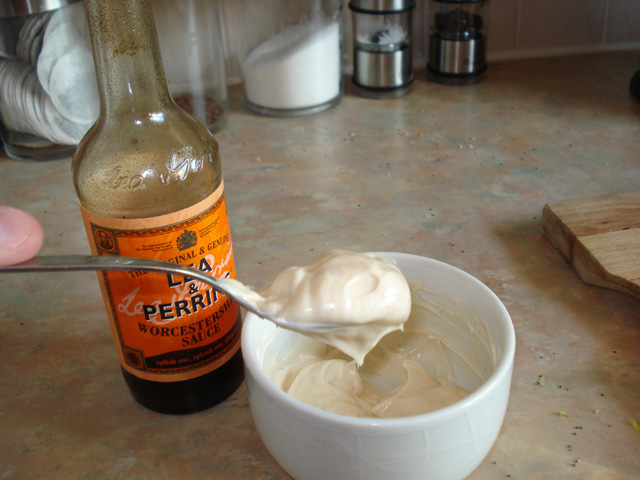 caesar sauce with good old lea & perrins