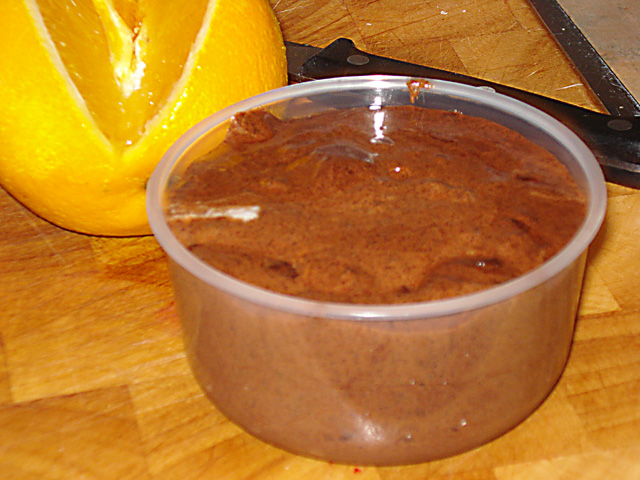 chocolate orange mousse - look, there's an orange in the background and everything!