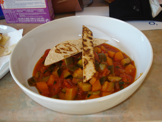 vegetable tagine with tortillas