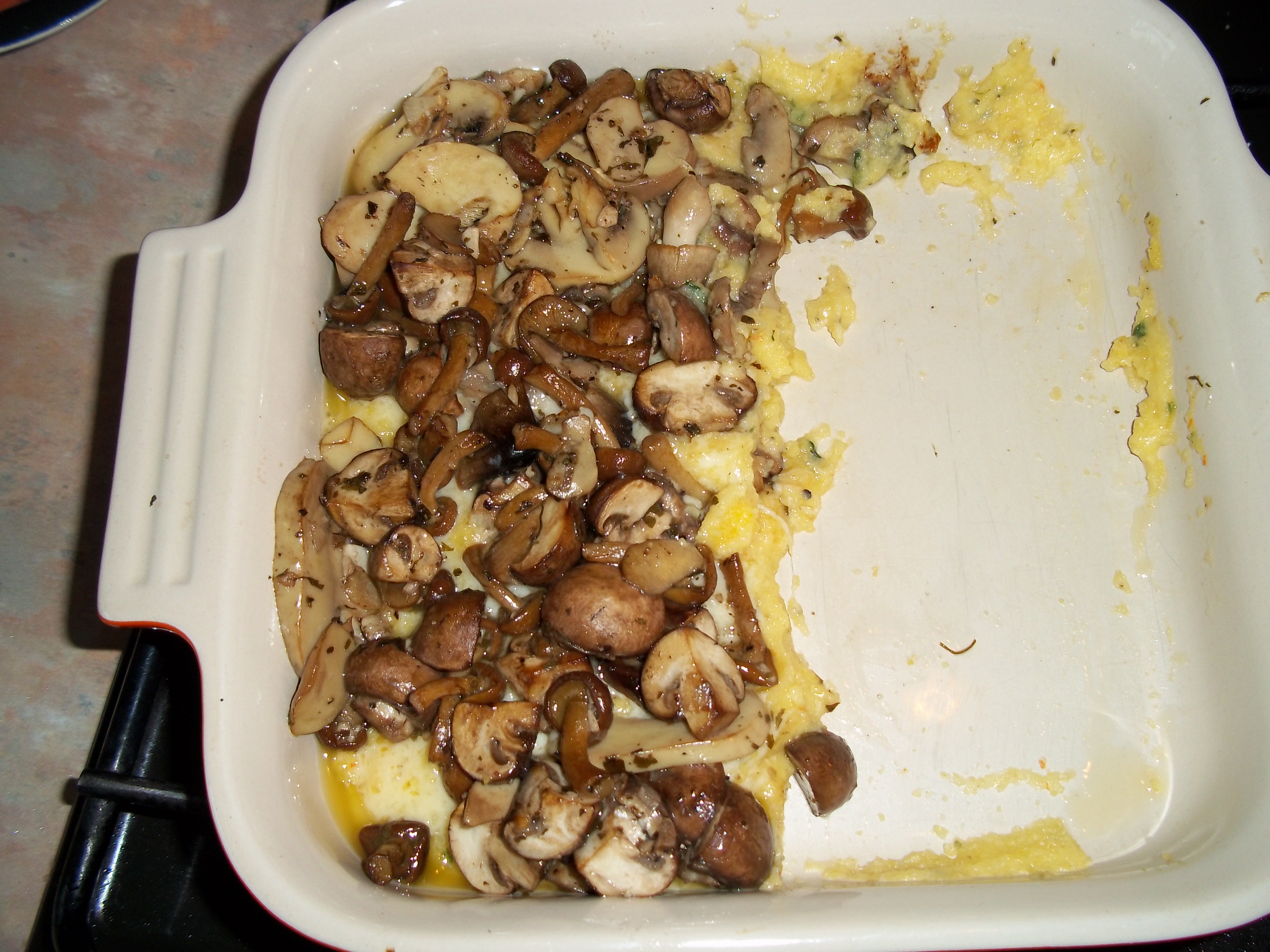 mushroom and herb polenta