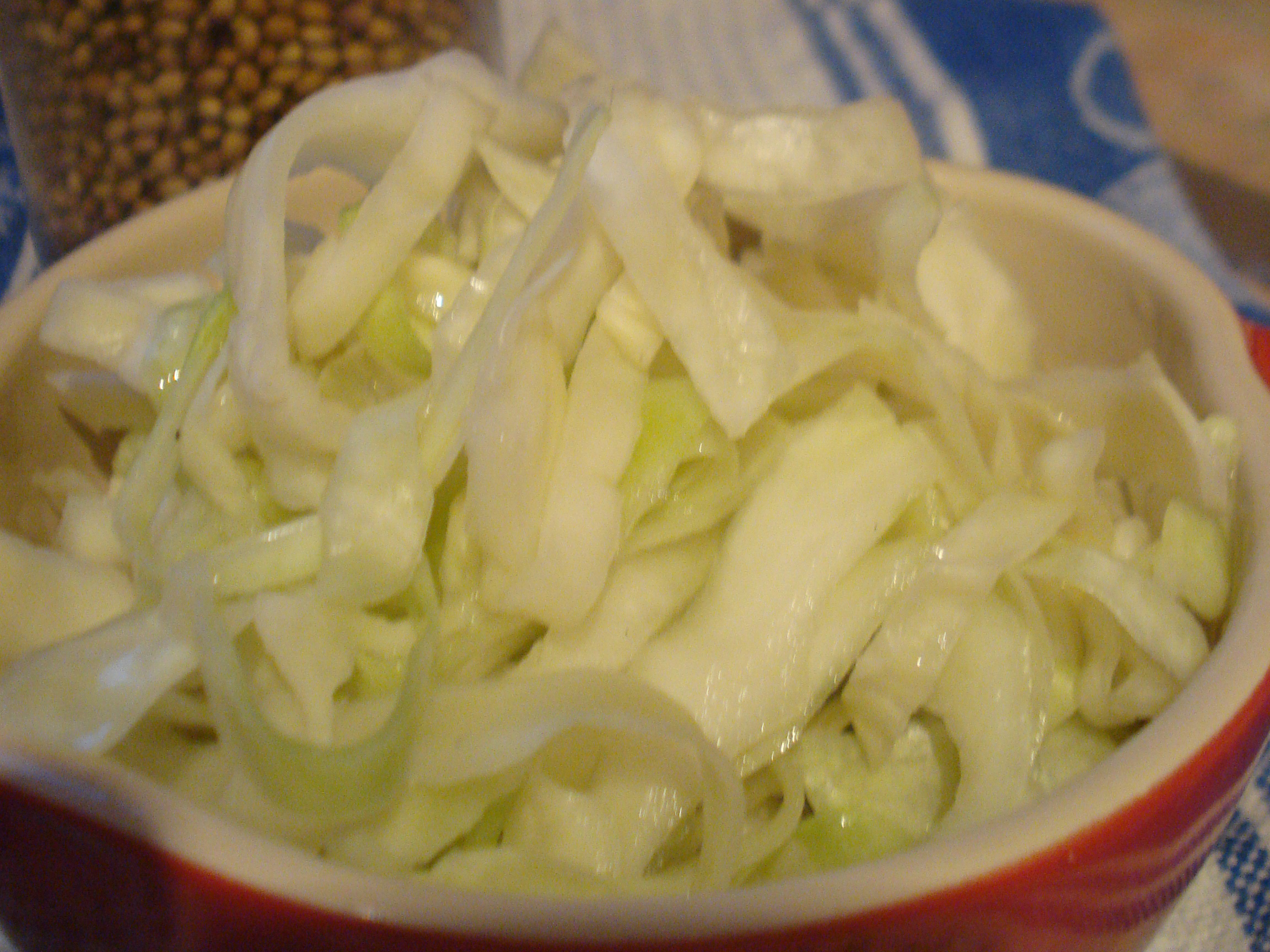 pickled cabbage, kebab-shop style