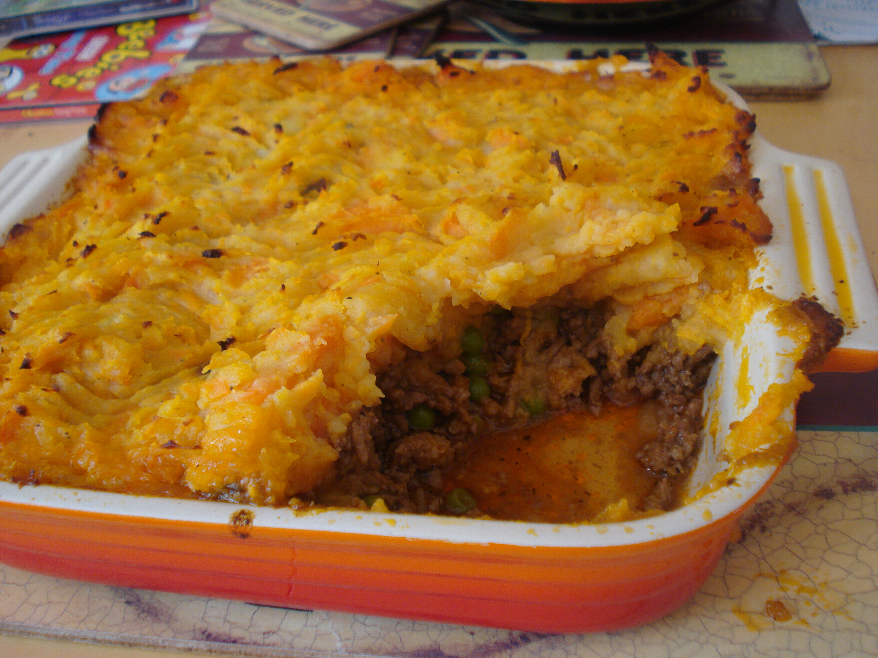 cottage pie with vegetable mash topping