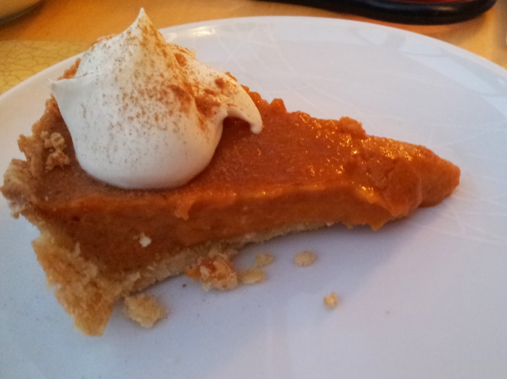 slice of pumpkin pie