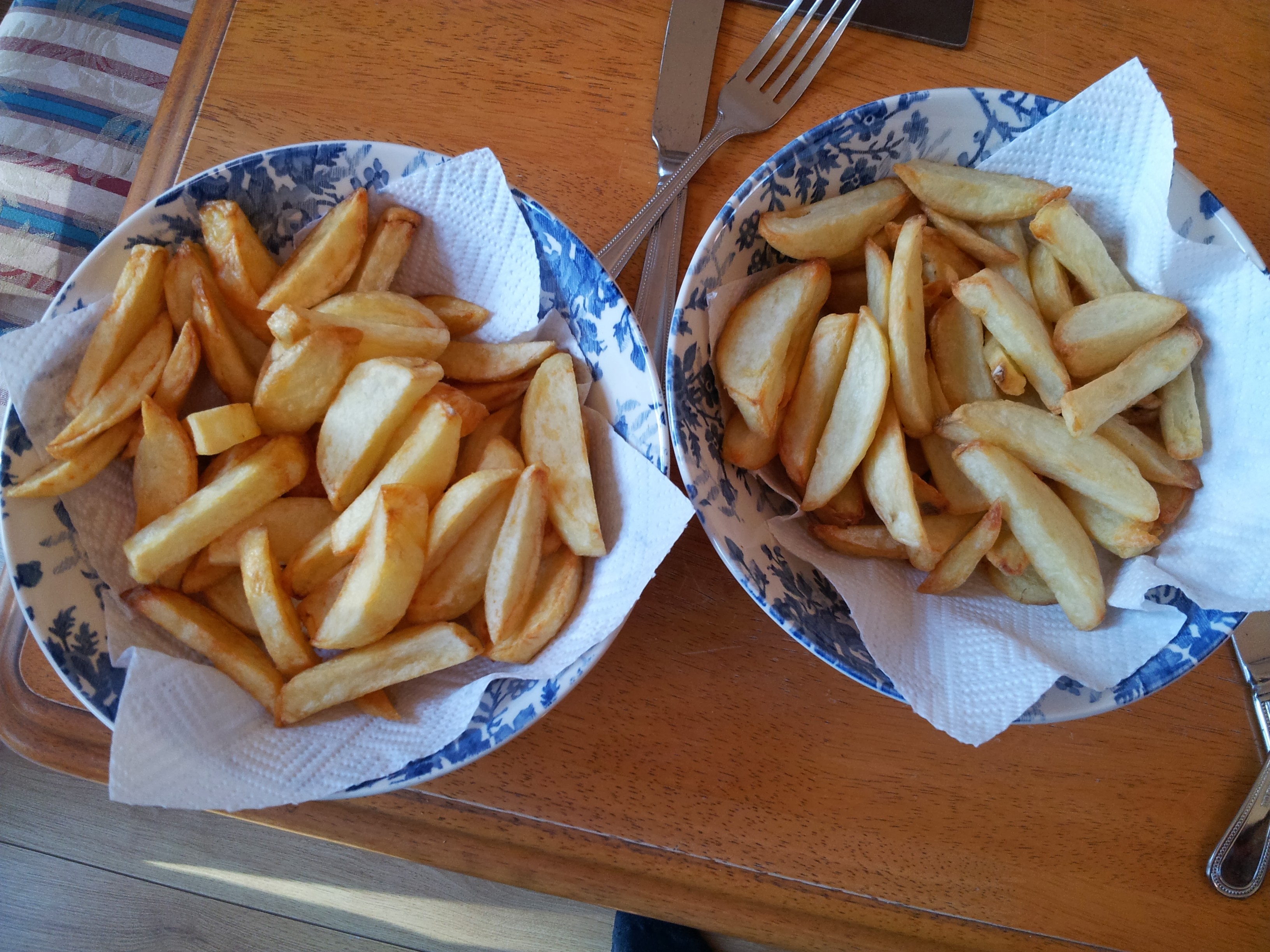 deep fried chips versus tefal actifry chips