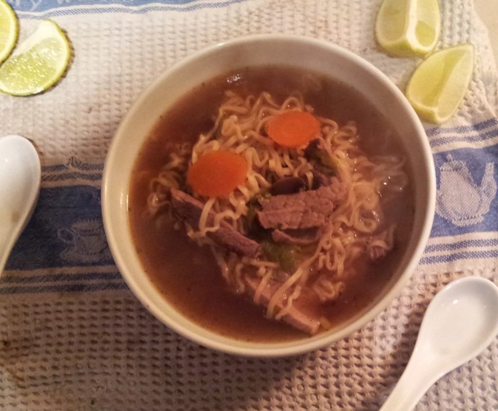 kinda beef pho made with leftover beef