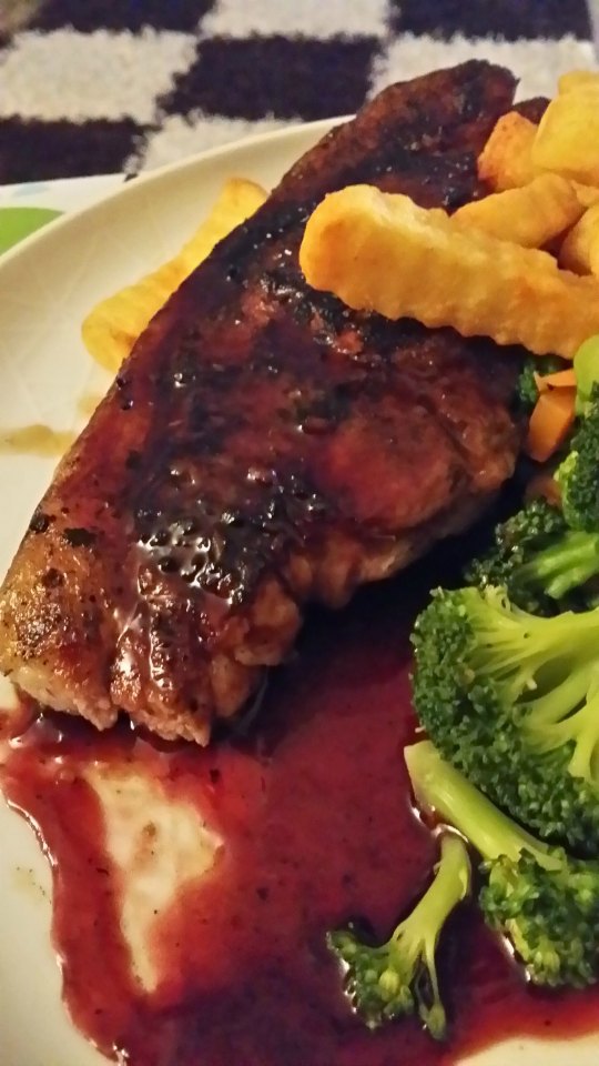 barnsley chop with redcurrant sauce