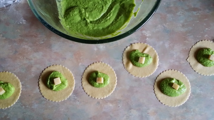 pea comte cheese ravioli