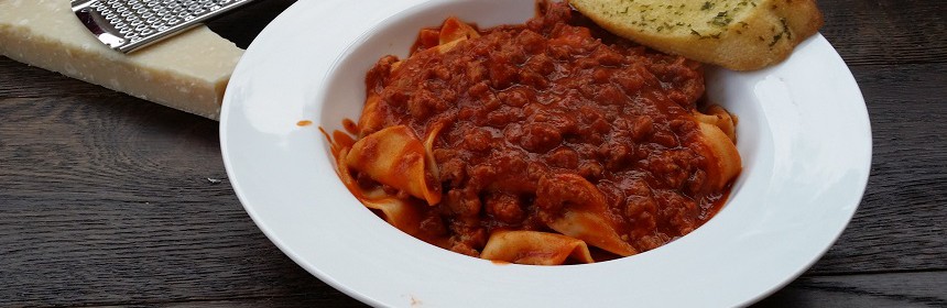 batch cooked bolognese