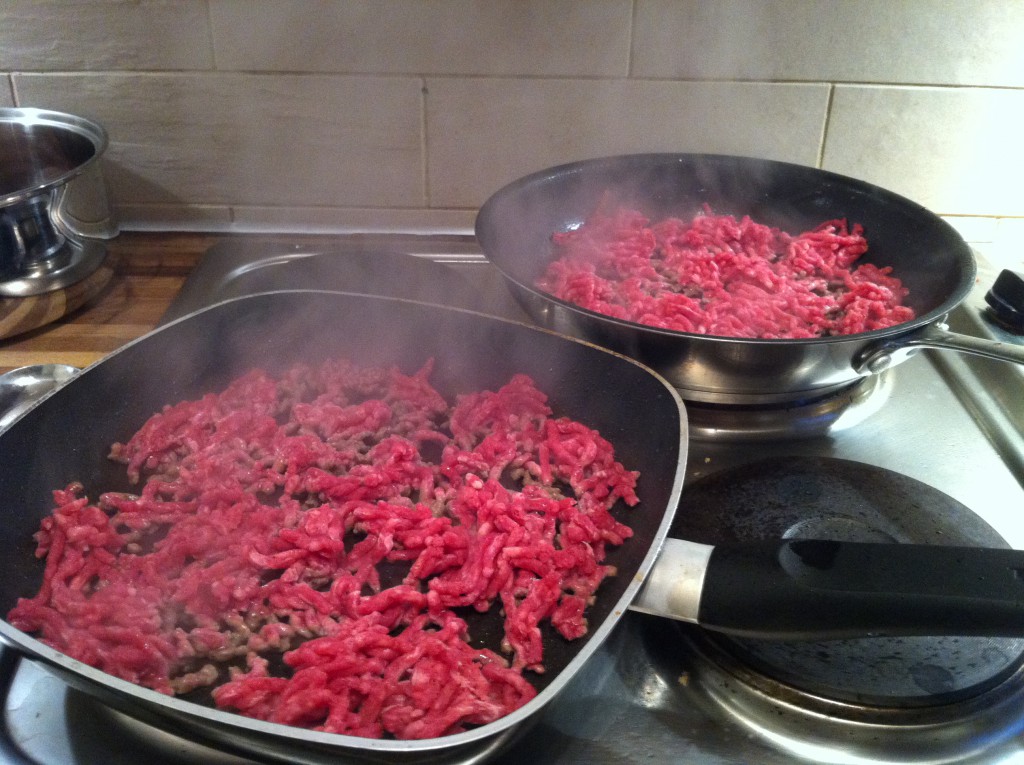 meat frying