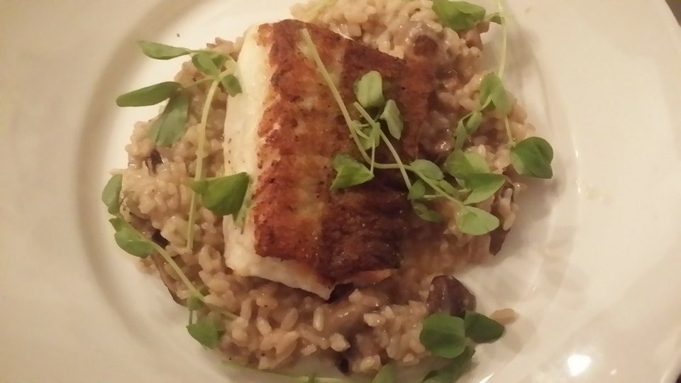 cod and risotto and The Cricketers