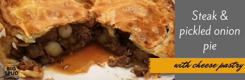 steak and pickled onion pie