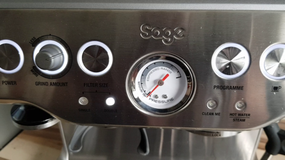 sage barista express pressure gauge